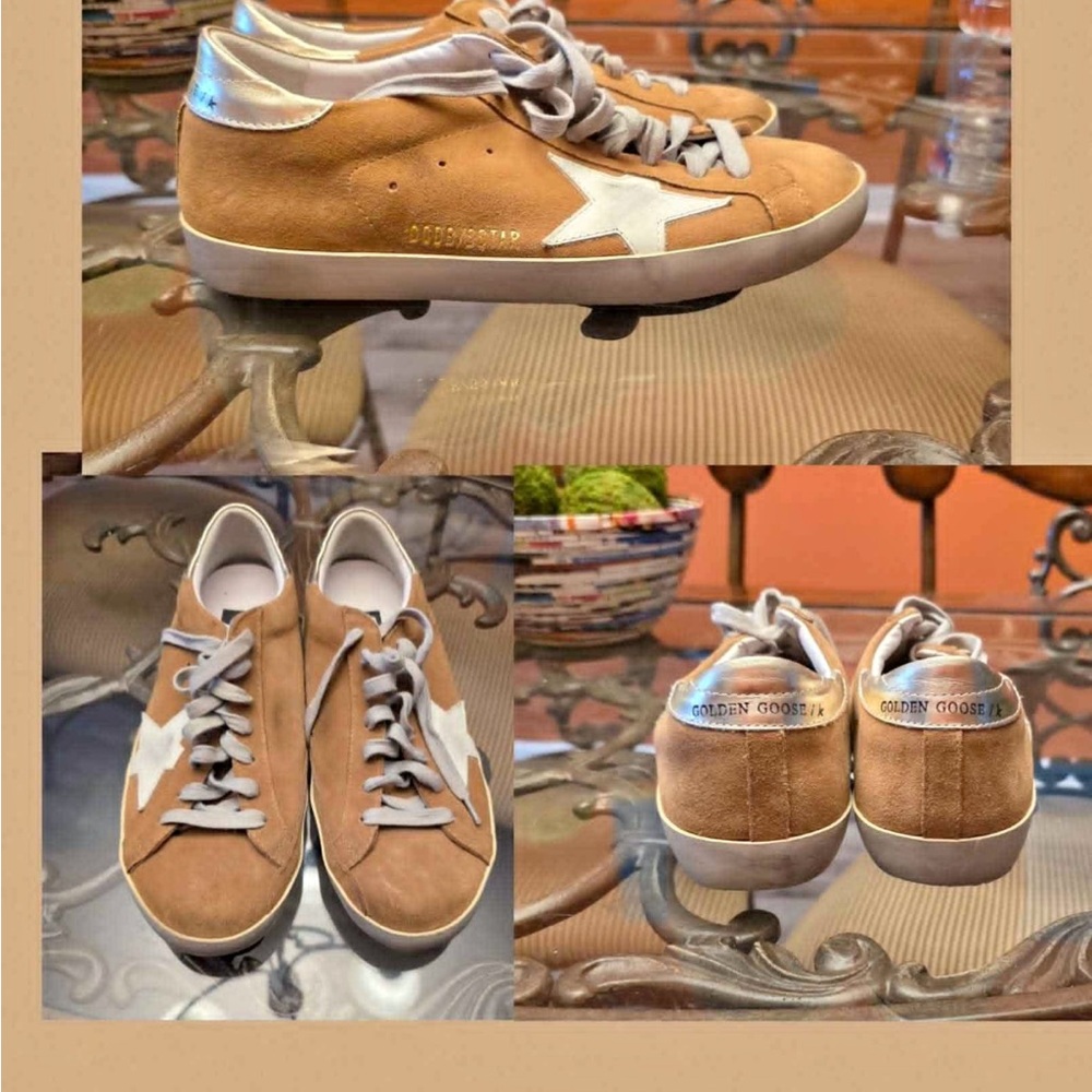 Golden Goose Brown and White Women’s Sneakers